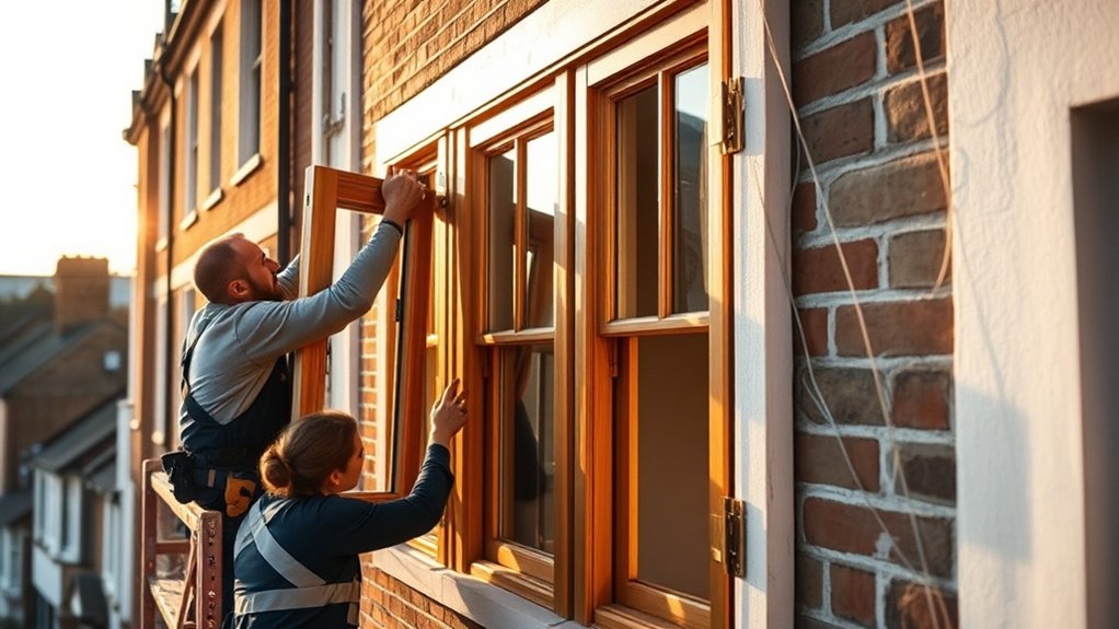 Wooden Window Installation Crystal Palace